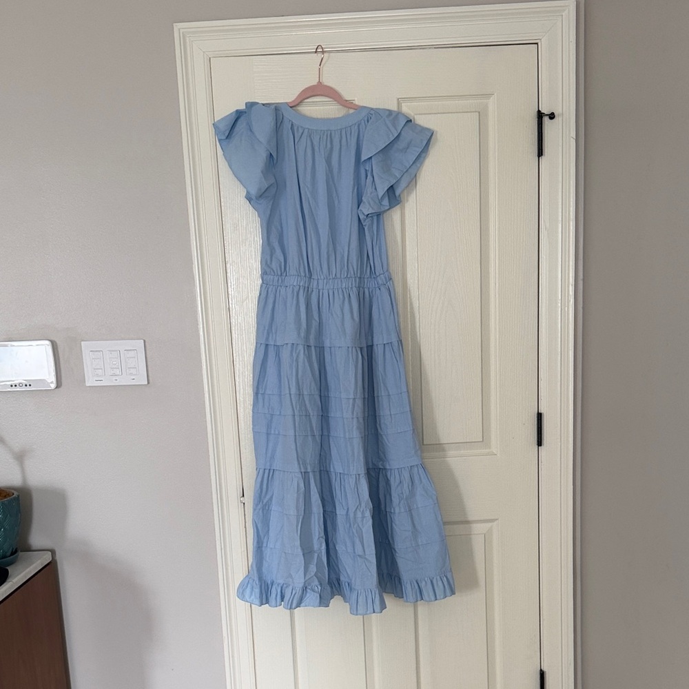 Light Blue Ruffled Dress - Picture 3 of 3